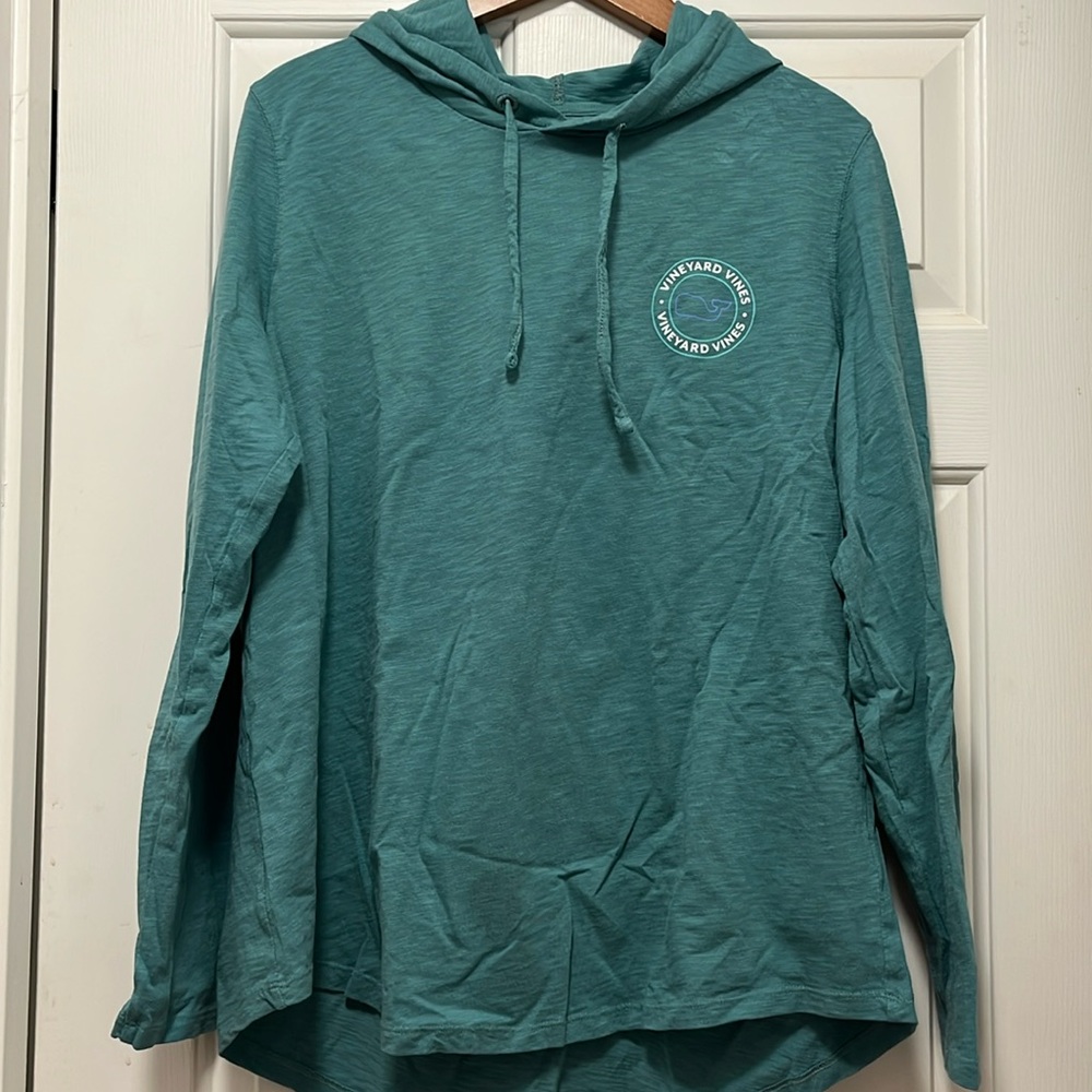 Vineyard Vines Women’s Slub Whale Dot Long-Sleeve Hoodie Tee - NWOT